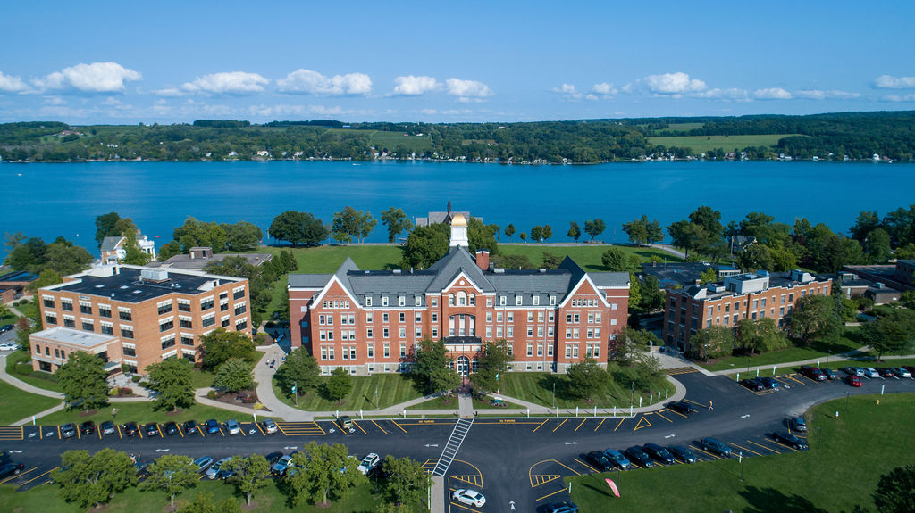 Ball Hall at Keuka College on Keuka Lake